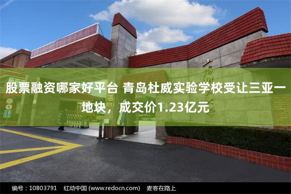 股票融资哪家好平台 青岛杜威实验学校受让三亚一地块，成交价1.23亿元