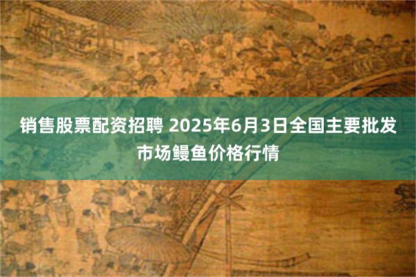 销售股票配资招聘 2025年6月3日全国主要批发市场鳗鱼价格行情